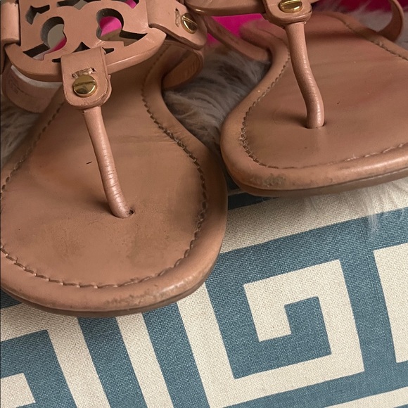Tory Burch Brown Leather Sandals..sitting in closet MAKE an offer. - Picture 5 of 6